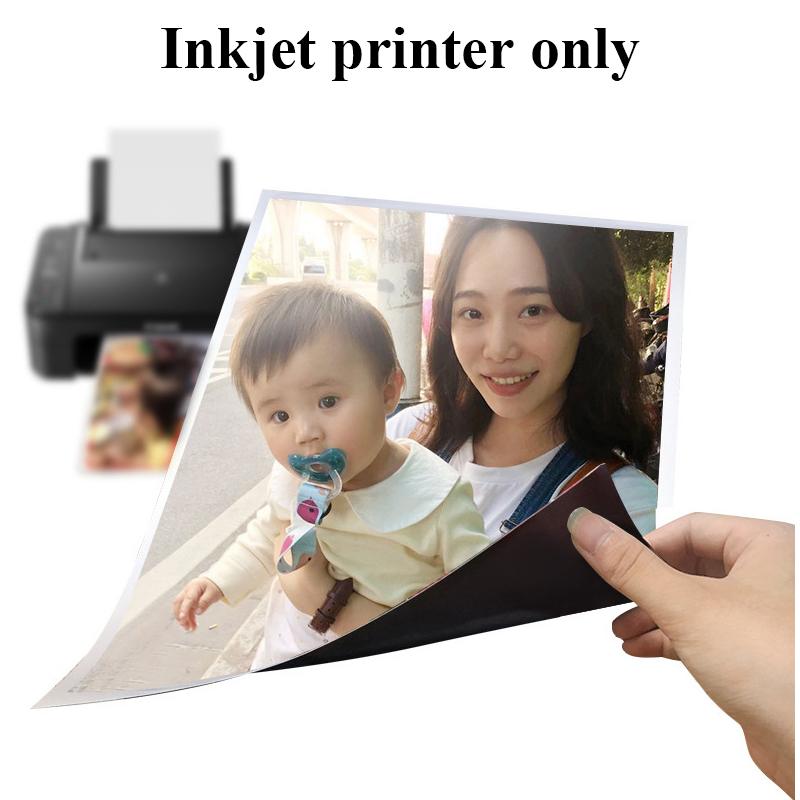 Magnetisk fotopapir  a4 4r magnetisk pasta inkjet-udskrivning fotopapir blanke matte klistermærker diy køleskabsmagnet