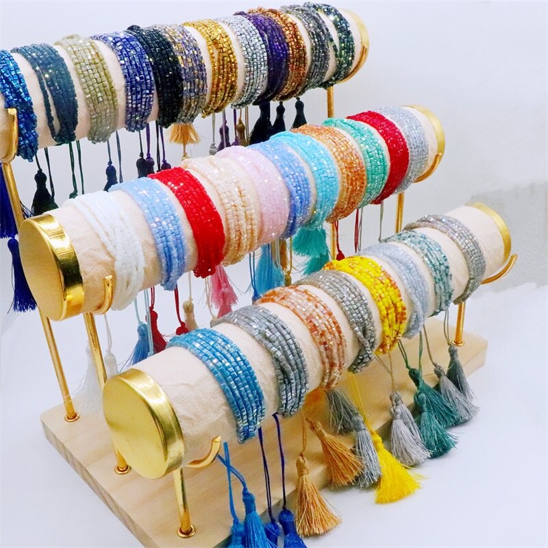 ZHONGVI Kristall Perlen Armband für Frauen Schmuck 2022 Neue Multilayer Braclet Handmade Bijoux Femme Miyuki Glas Perlen Armband