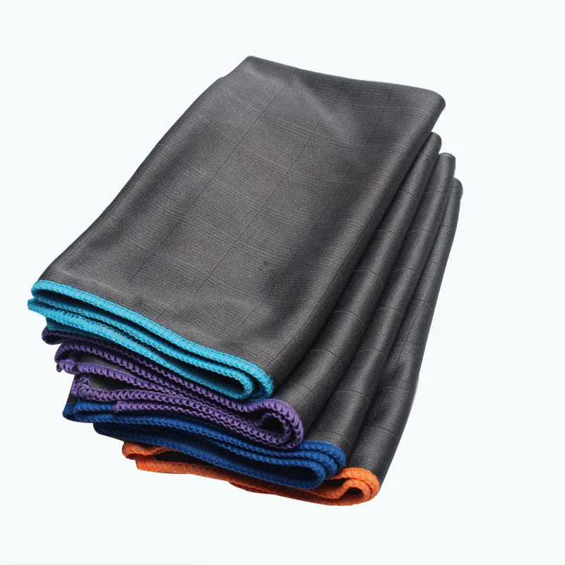 Chiffon en microfibre de carbone pour essuyer les fenêtres, verres à vin, vaisselle, chiffon de nettoyage du verre, chiffon en Fiber de carbone