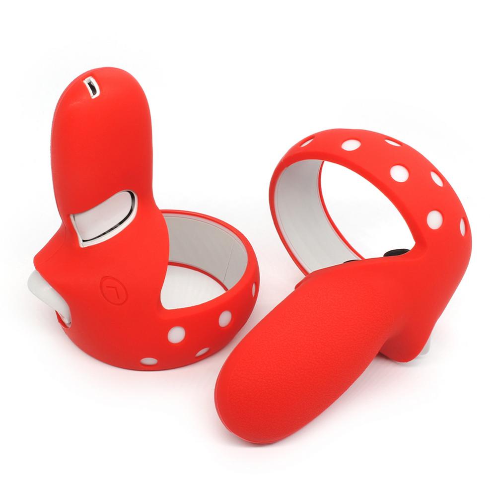 Vr Accessories For Oculus Quest 2 VR Controller Handle Grip Protector Cover Silicone Full Protective Sleeve For Oculus Quest2: Red
