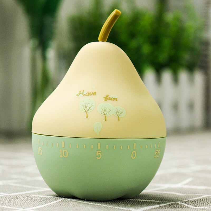 Mechanical Timer Time Manager Fruit Reminder Kitchen Tool Business Study Entertainment Fitting Timing Gadget: Pear