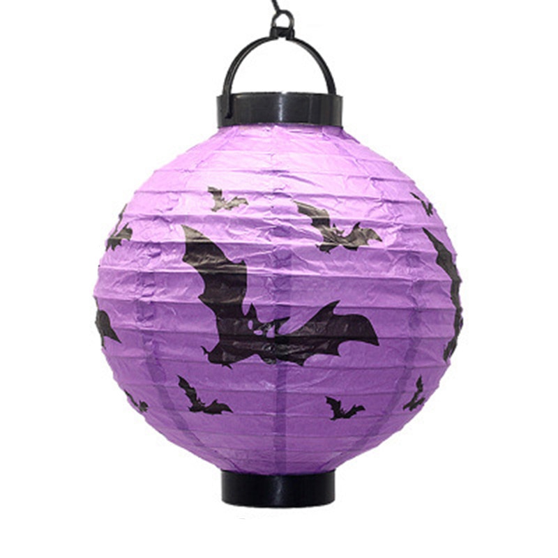 Halloween decorations LED paper pumpkin hanging lantern lights Halloween horror lantern supplies Halloween party