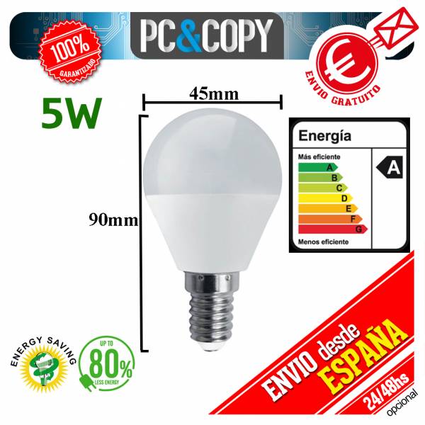 Lâmpada led e14 5w luz branca 6500k baixo consumo alto brilho linha fina