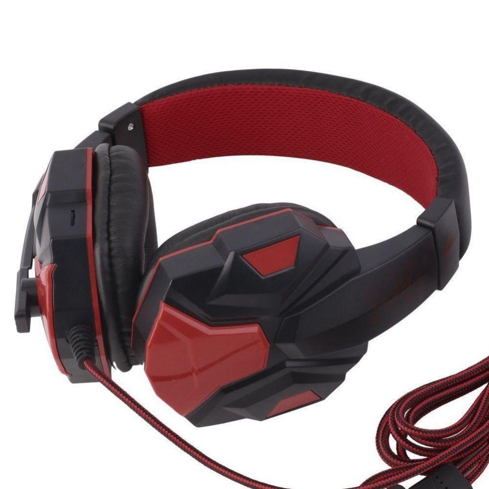 Surround Stereo Gaming Headset Headband Headphone USB 3.5mm LED with Mic