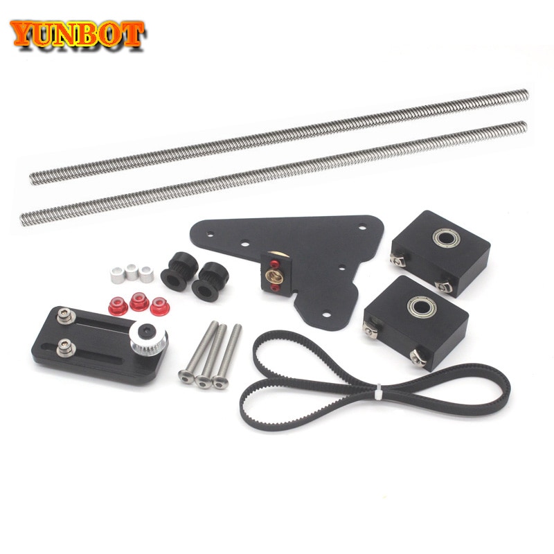 3D Printer Parts Upgrade Kits Creality Ender 3/CR10 Dual Z Axis T8 Lead Screw Kits Bracket Aluminum Profile WIth Belt Pulley