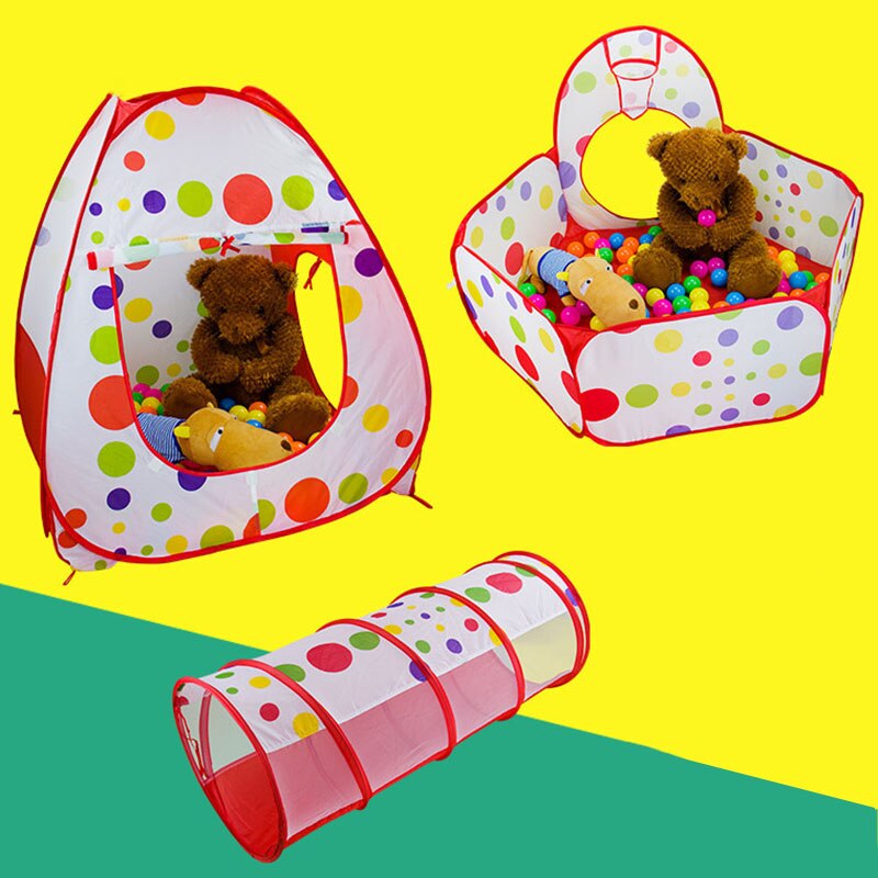 3 In 1 Spielen Zelt Baby Spielzeug Ball Pool für Kinder Kinder Ozean Bälle Pool Faltbare Kinder Spielen Zelt Laufstall tunnel Spielen Haus