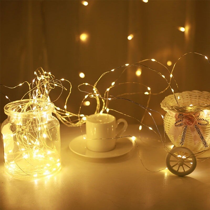 Lampki 5m/10m/20m USB lampki LED na drucie miedzianym girlanda z pilotem wodoodporne świąteczne dekoracje weselne