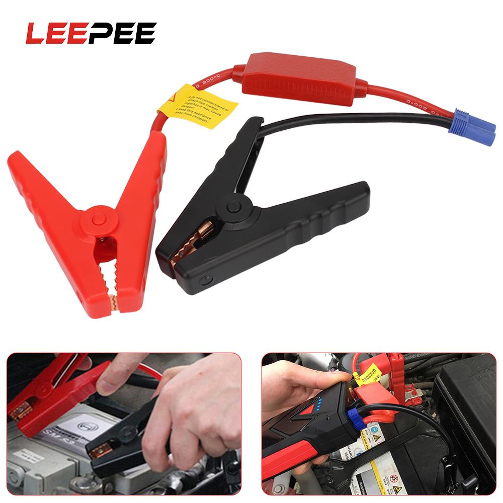12V Jump Starter Alligator Clip Starting Device Emergency Battery Jump Cable Clamps With EC5 Plug Connector For Car Trucks