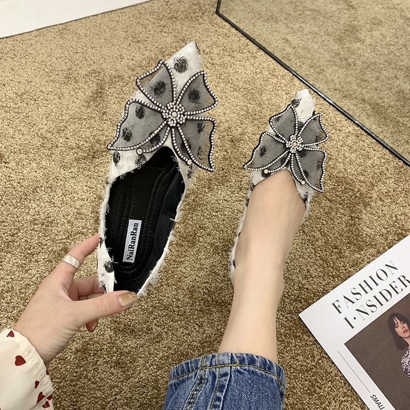 Vlinder Slip Op Loafers Dames Schoenen Comfortabele Rubberen Platte Schoenen Vrouwen Casual Schoenen Rubber Vrouwen Flats Herfst Vrouwen Schoenen