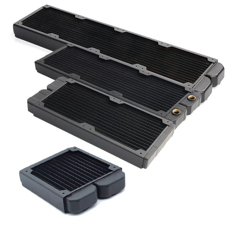 FREEZEMOD 27mm Thick Copper Single Row Radiator Computer Water Cooling Liquid Heat Exchanger For 12cm Fans 120/240/360/480MM