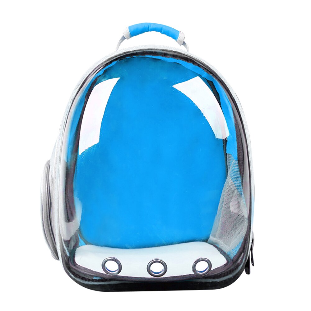 Kat Draagtas Ademende Transparante Puppy Kat Rugzak Katten Doos Kooi Kleine Hond Pet Travel Carrier Handtas Ruimte Capsule: Blauw