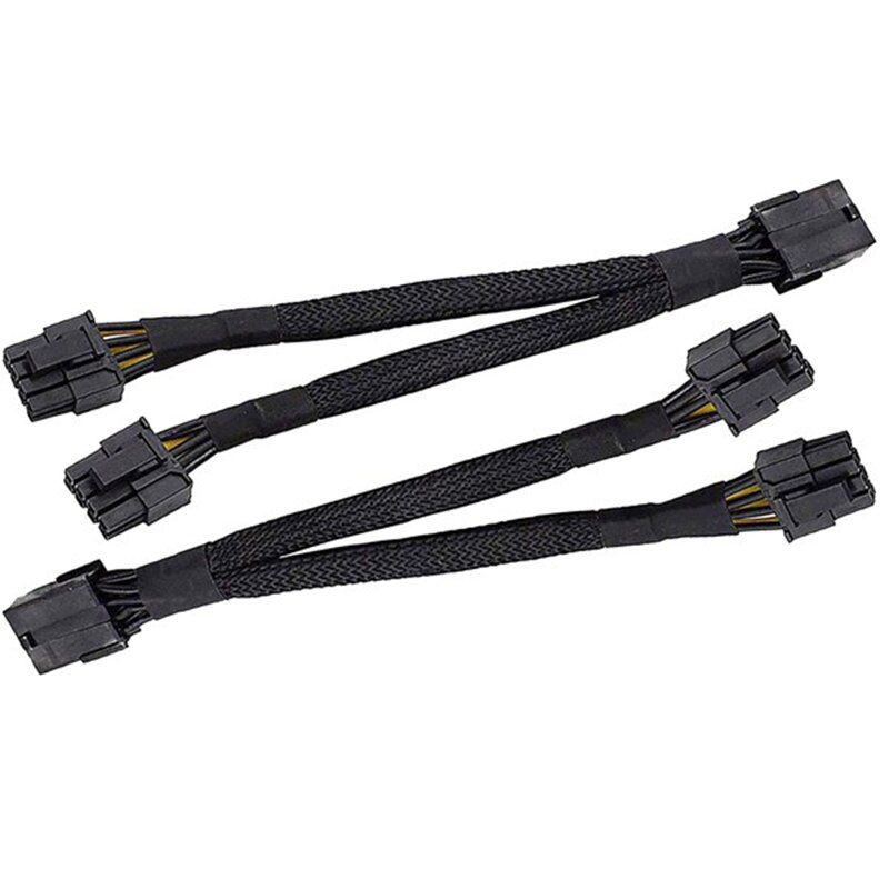 8 Pin PCI-E PCI Express Graphics Video Card GPU VGA 8 Pin Female to Dual GPU 8(6+2 ) Pin Male Sleeved 8Pin Splitter