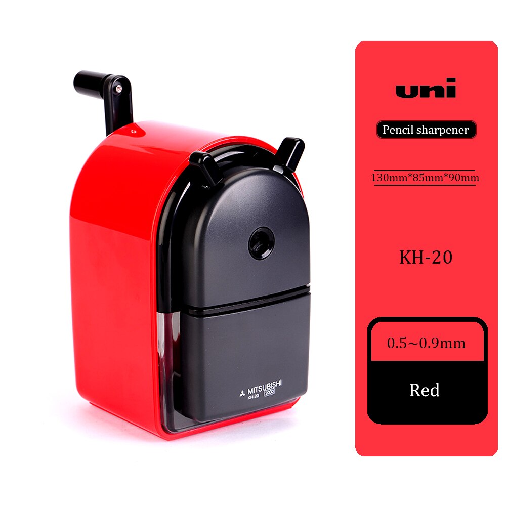 UNI Sacapuntas de lápiz mano manivela KH-20 /18 tamaño medio lápiz ajustable sacapuntas longitud de aleación de sacapuntas de Estudiante: KH-20 red