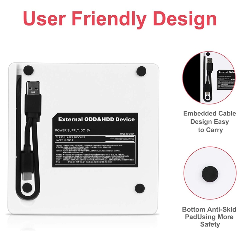 Externe DVD CD Stock Mit USB 3,0 Und Typ-C, tragbare USB CD-RW/DVD-RW Schriftsteller Leser Spieler Brenner Für Sieg10/Sieg7