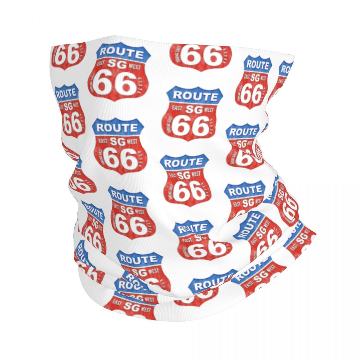 Benutzerdefinierte Ride The Route 66 Bandana Halstuch Gesichtsschal Abdeckung Biker Motorrad Cruise America Highway Stirnband Schlauch Sturmhaube: Lavendel