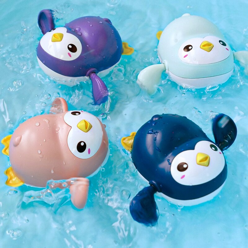 Baby Bath Toys Animal Cute Cartoon Frog Dog Crab Water Toys For Bathroom Swimming Pool Chain Clockwork Toy Kids Christmas