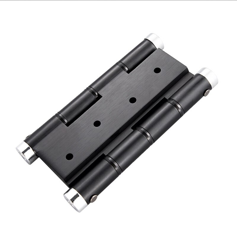 5 "Dubbele-Oping Lente Scharnier Auto Buffer Closeing Goud/Zilver Lager Deur Scharnieren Keuken/Hek/cowboy Deur Hardware Deurdranger: Black / 6inch
