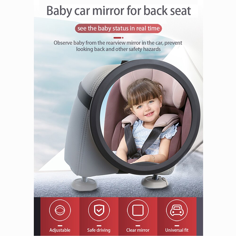 Baby Auto Spiegel Veiligheid Autostoel Spiegel Voor Rear Facing Met Clear View Onbreekbaar & Verstelbare Acryl Achterbank spiegel