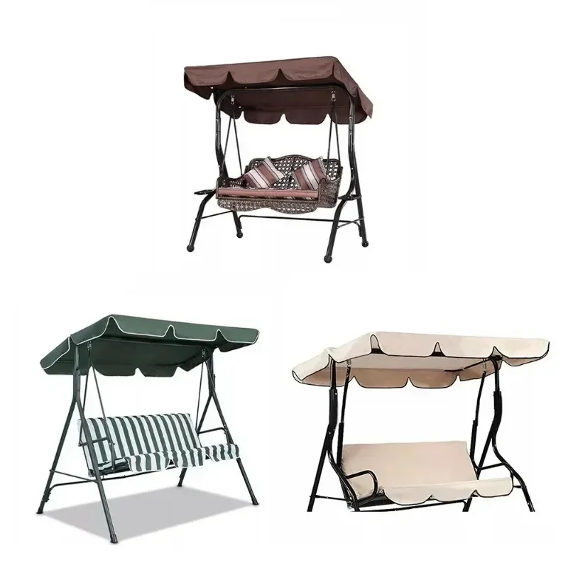 1pc jardim balanço cadeira capa superior toldo superior capa de chuva dossel balanços telhado dossel 164*114*15cm acessórios para móveis de jardim