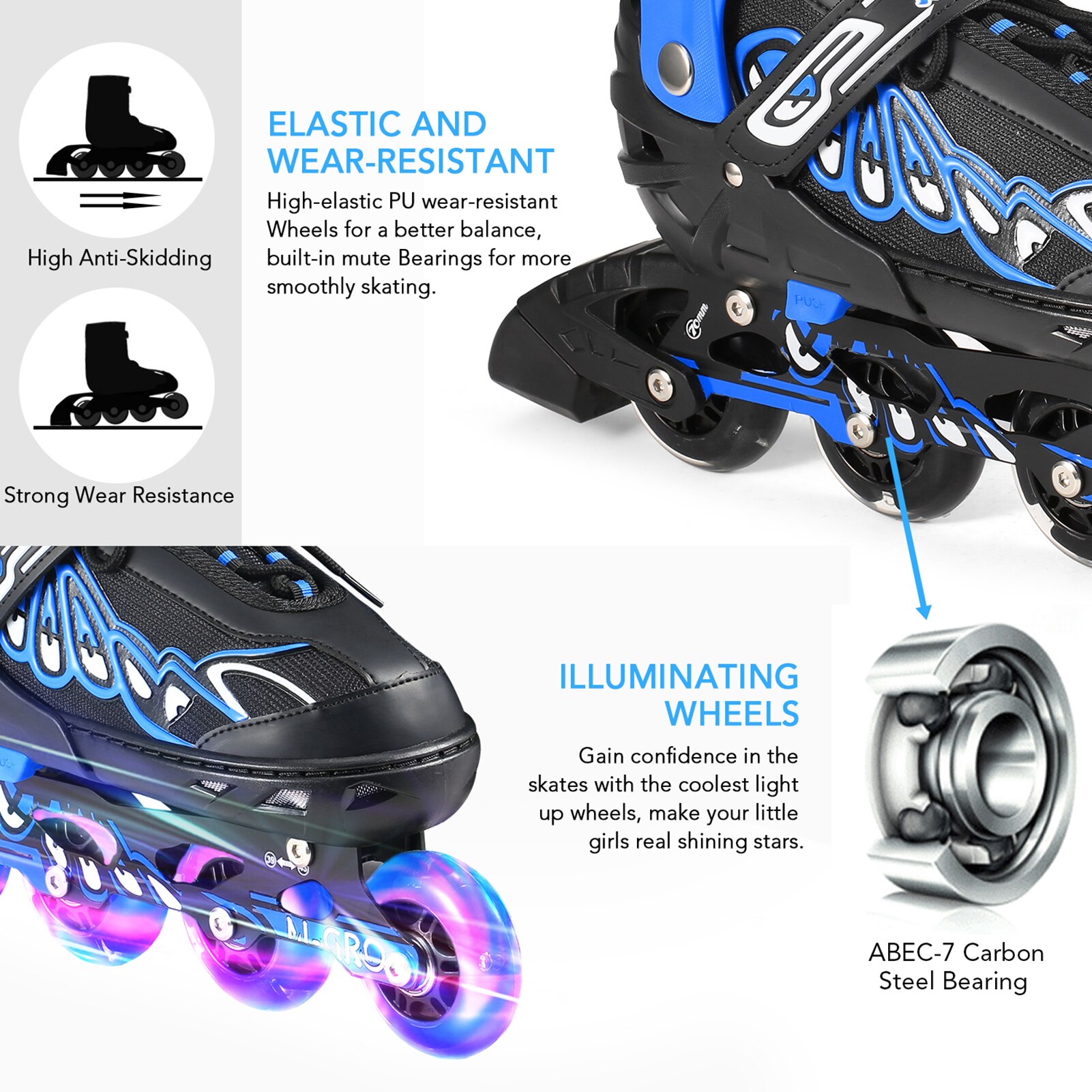 Skating Shoes Women Men Illuminating Wheels Skates Outdoor Skates For Kids Boys Girls Roller Skates