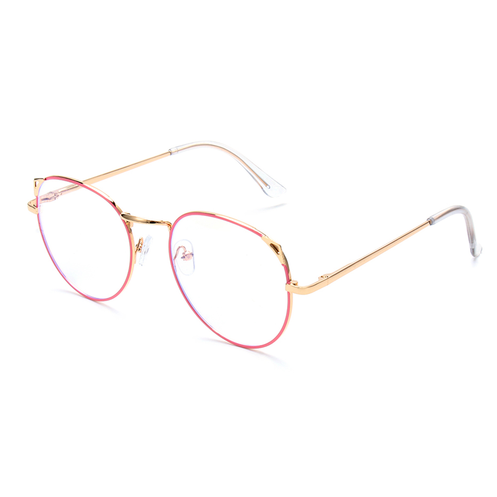 1pc nærsynethed optiske linse briller kvinder trendy metal rammer briller mænd klassiske klare linser vision pleje briller: Type 4- jp