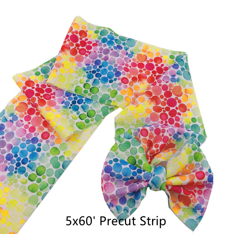Rainbow Pre Cut Strips Ca. 5 "X 60"/Roll Gedrukt Bullet Geweven Liverpool Bubble Diy Naaien stof Voor Maken Haarelastiekjes: Pubble