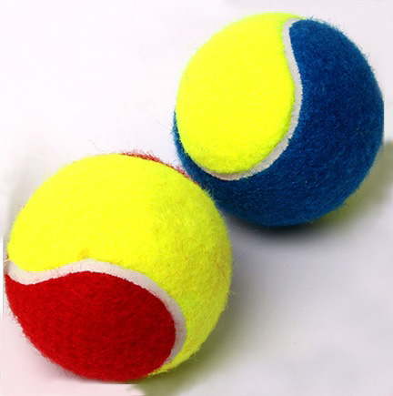 3pcs pack colorful tennis balls Training tennis ball 63-66mm DIA tennis ball (3 colors ramdomly pack )