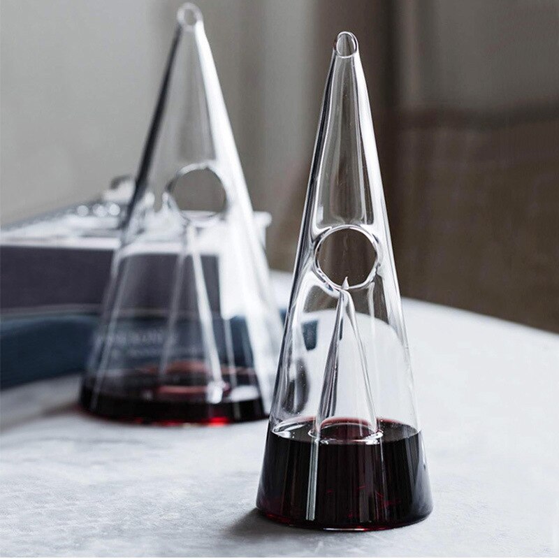 350/750ml Pyramid Waterfall Red Wine Pourer Glass Decanter Brandy Decant Jug Bar Champagne Water Bottle Drinking Glasses