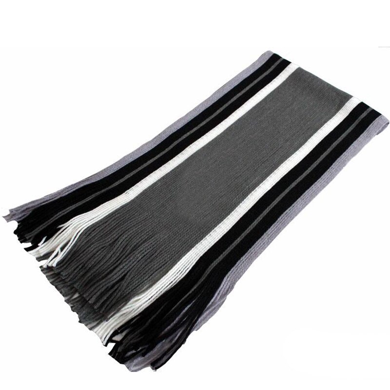 Jodimitty vinter tørklæde herre stribet bomuldstørklæde mandligt mærke sjal wrap strik cashmere bufandas lang stribet med kvast: 9