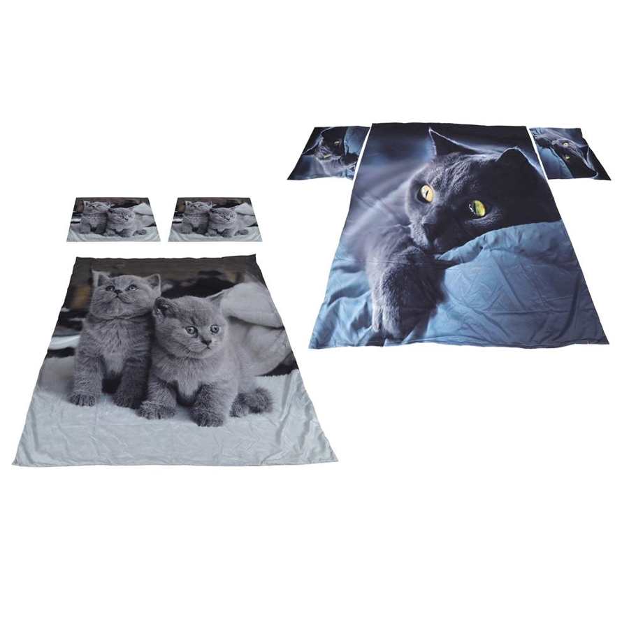 3D Cute Cartoon Animals Pattern Bedding Set Pillowcase Quilt Cover Set for Bedroom Decor