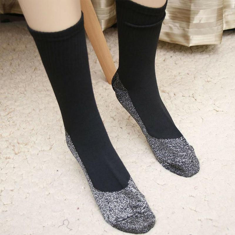 1 Pair Winter Outdoor 35 Degrees Warm Socks Aluminized Fiber Thermos Socks Mountain Skiing Thicken Comfort Socks