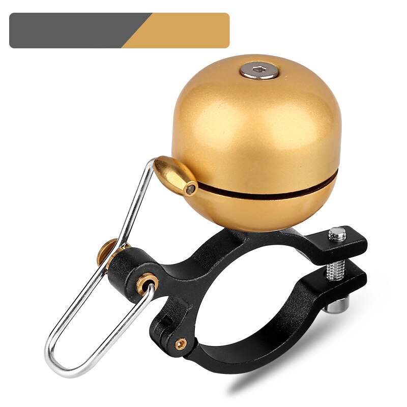 Cloches de vélo en cuivre rétro, cloches de vélo en alliage d'aluminium, pour faire du vélo tout terrain, équipement d'équitation: Gold