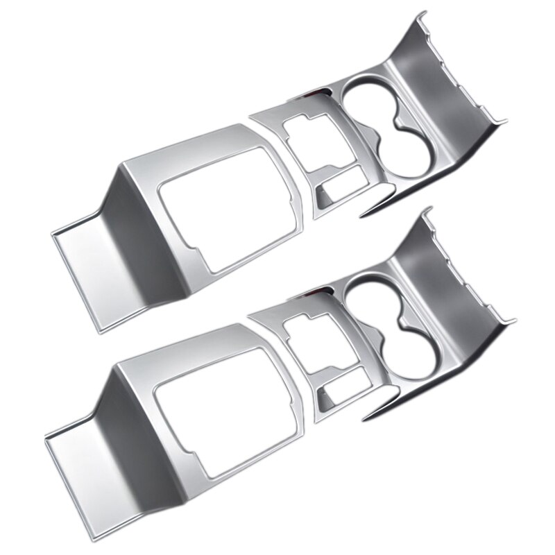 1Set Voor Mazda CX-5 CX5 - Auto Gear Shift Doos Centrale Bedieningspaneel Cover Bekerhouder Sticker trim Strip: Silver