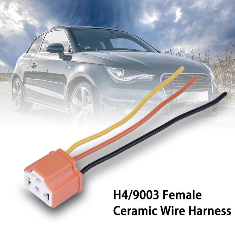 H4/9003/HB2 Ceramic Bulb Holder Auto Halogen Bulb Socket Lamp Holders H4 led Connector Plug Extension Wire Car Accessorie TSLM1