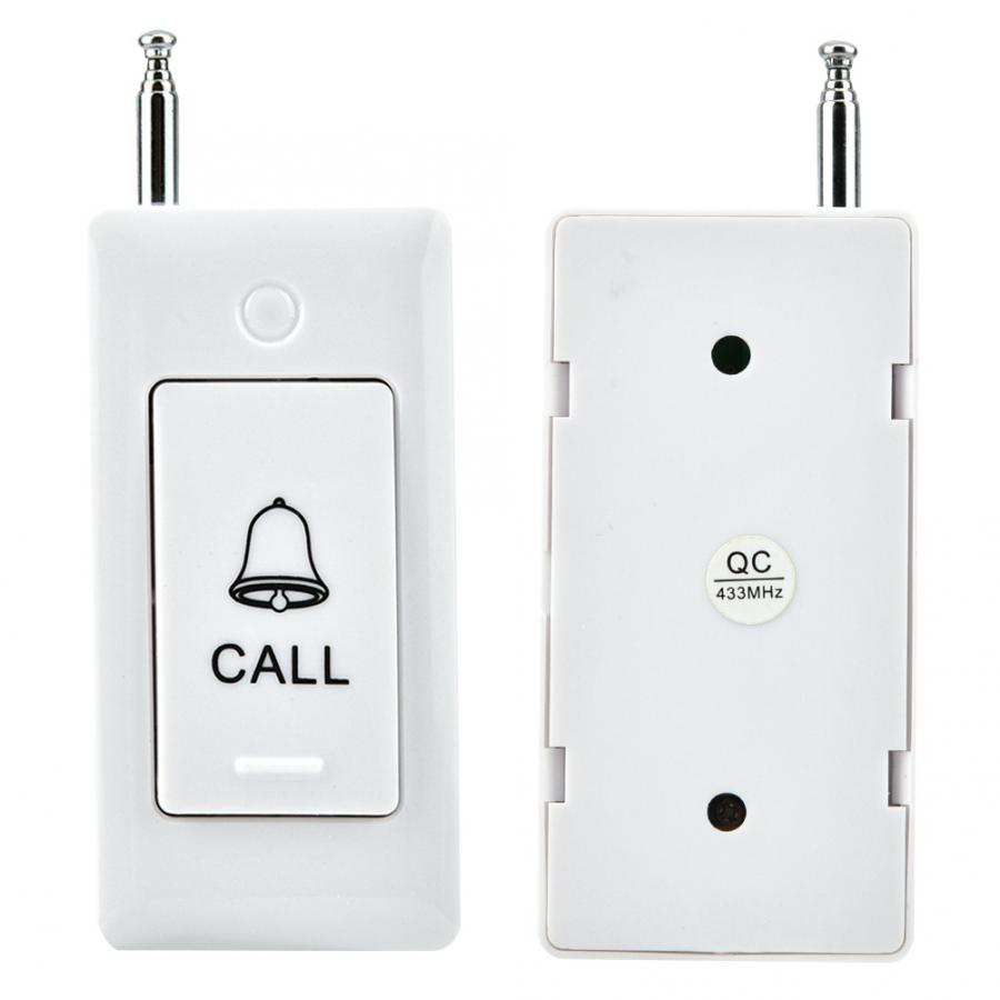 Mini Wireless Alert Call Help White Button Guest Call for Hospital Restaurant Nursing Home Button Guest Call