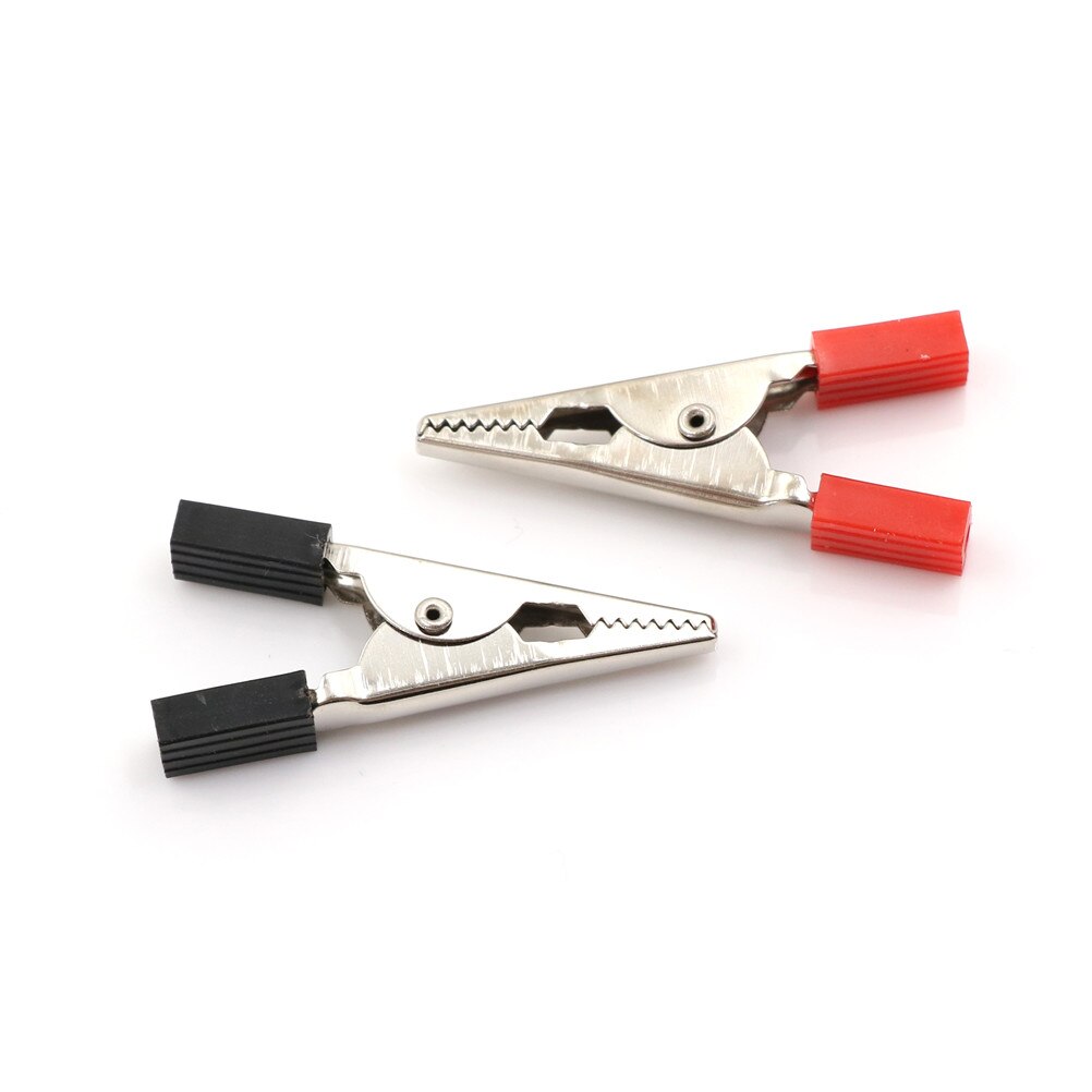 5 stks Diy Meetsnoeren Draad JumperClips Elektrische Willekeurige Kleur 52mm Plastic Handvat Test Sonde Metalen Alligator