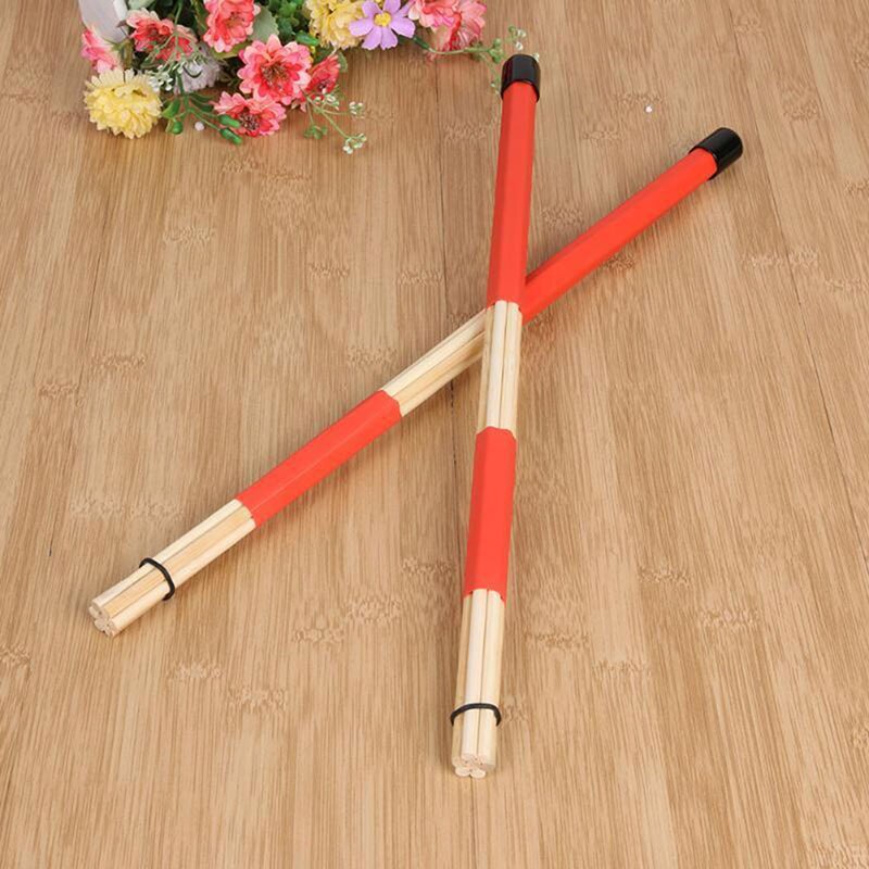 A1 Paar Drum Sticks Classic Maple Wood Drumsticks Set 1 Paar Drum Draad Borstels Intrekbare Drum Stok Borstel