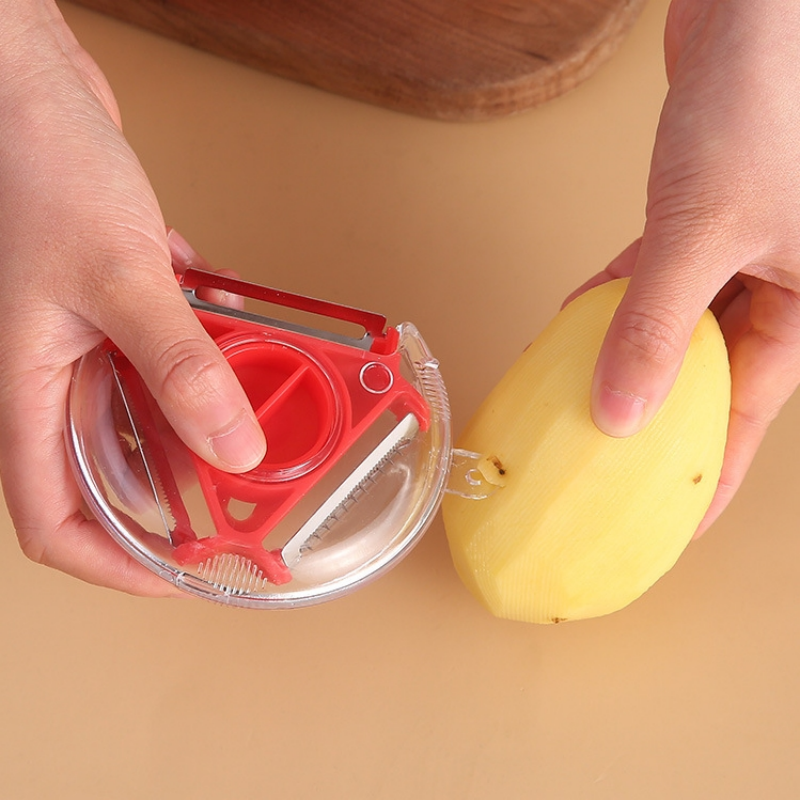 Outils de cuisine multifonctions 3 en 1, éplucheur de fruits et légumes, outil de déchiquetage de légumes, lame en acier inoxydable, facile à nettoyer, remplacement