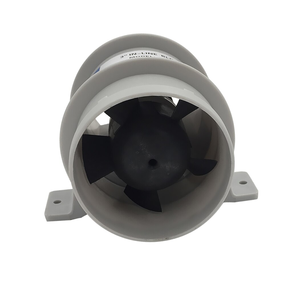 Cichy dmuchawa morski wybrzuszenie beczki turbosprężarka wentylator odporny na wodę 12V (3-Cal)