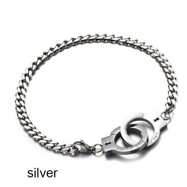 Moda steampunk criatividade algemas pulseira de liga de alta qualidade para homem e mulher: Silver