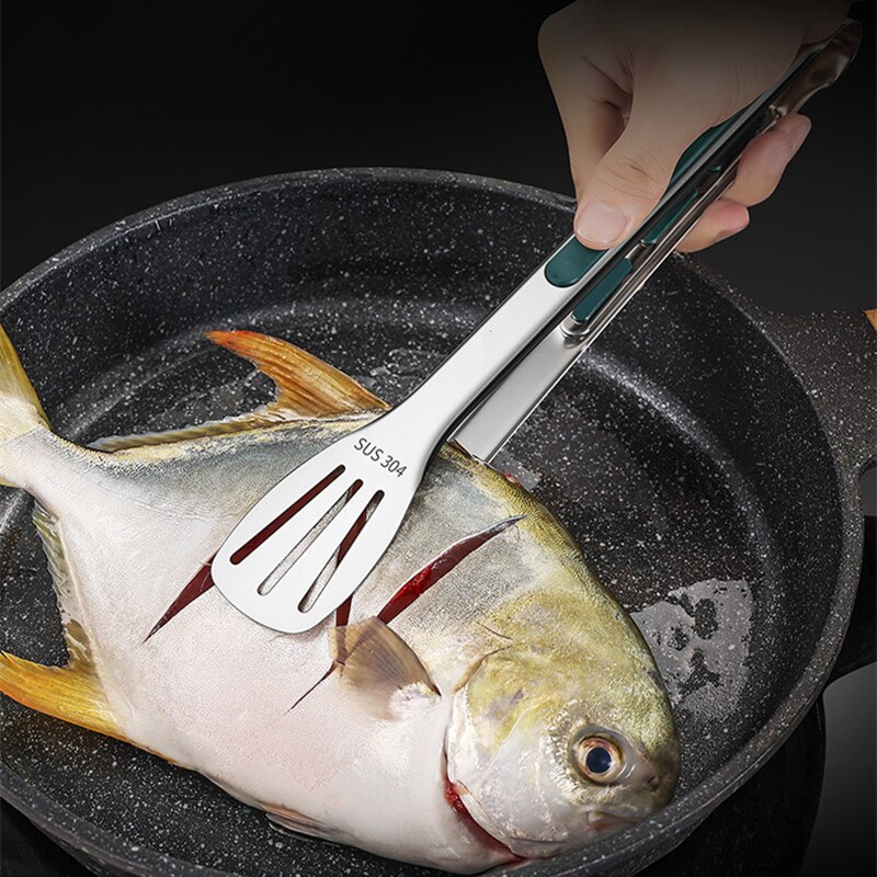 Anti-Scald Food Tongs Steak Bread Serving Clip Stainless Steel Buffet Heater Clamp Barbecue Cooking Tools Kitchen Accessories