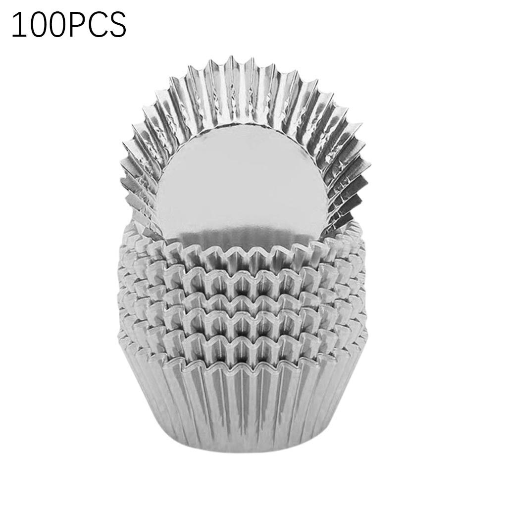 Kitchen Tools 100pcs Baking Utensils Thickened Aluminum Heat-resistant Cake Paper Cup Mould Useful Для Кухни