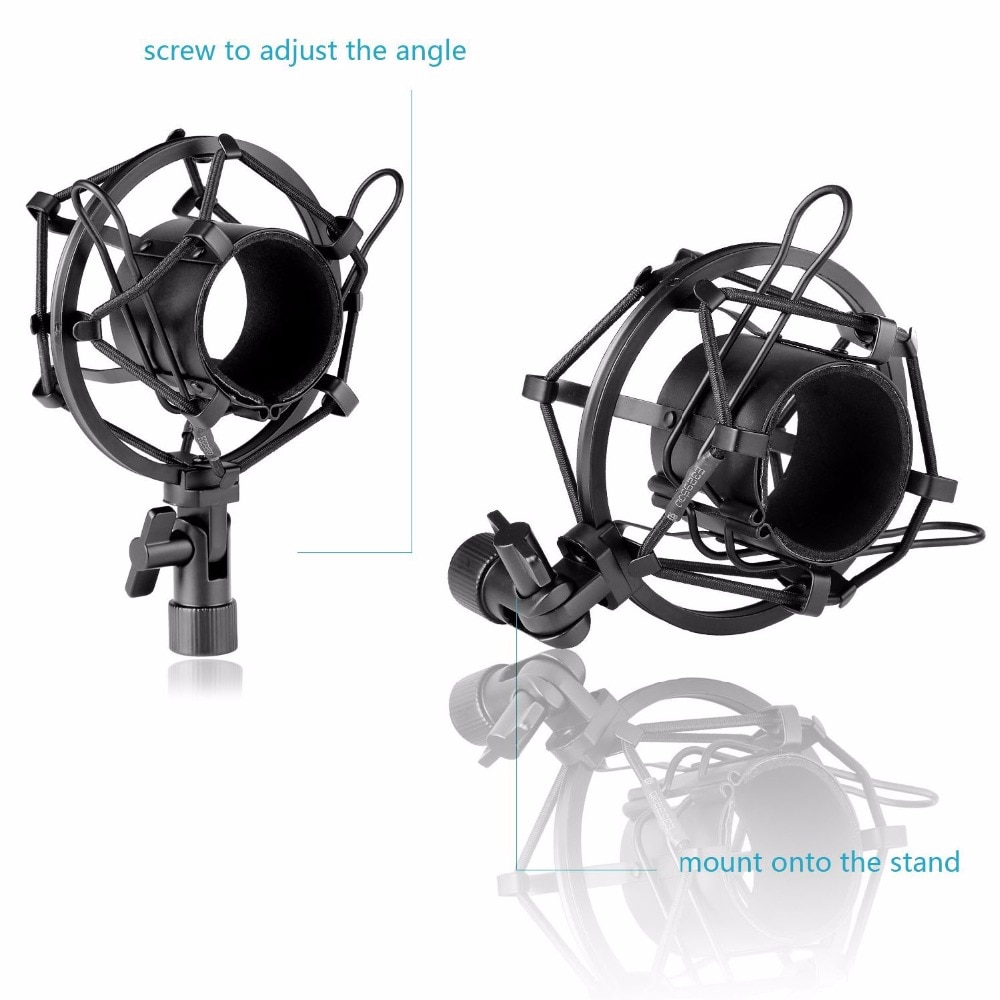 Neewer NW-700 Kit de micro, comprend: (1) Microphone à condensateur + (1) pied de Microphone + (1) filtre anti-Pop + (1) support anti-choc blanc