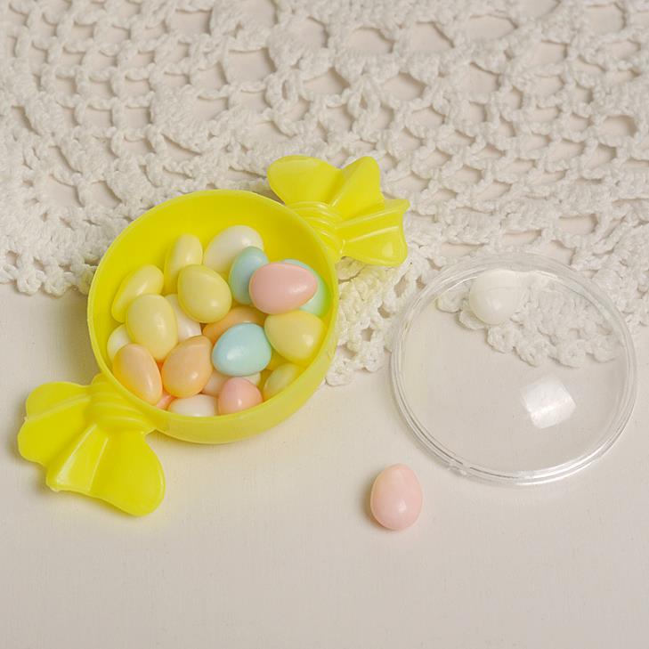 12 stk/sæt søde plastik slik æsker slik form slik æske runde chokolade æsker bryllup fødselsdag baby shower dekoration