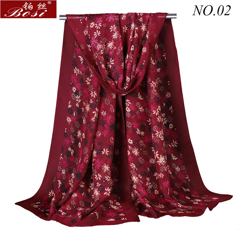 Chiffon sjaal kleine bloem lange omslagdoek voor en omslagdoeken hijab print dames luxe merk sjaals dames