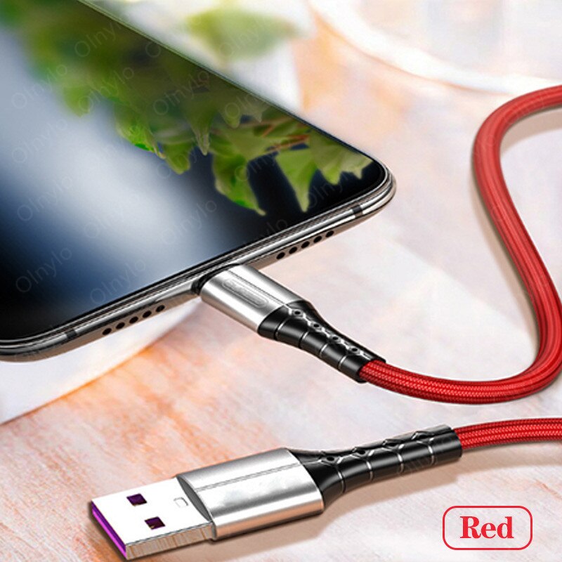 Olnylo USB ładowarka kabel mikro usb kabel robić Samsung S7 Xiaomi ładowanie dla androida telefon komórkowy usb ładowarka adapter uniwersalny: czerwony / 1 m