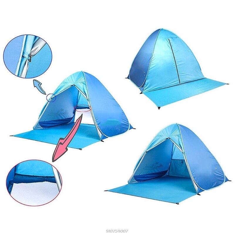 Upgrade Strand Tent Uv Zon Onderdak Waterdichte Lichtgewicht Strand Zonnescherm Luifel Cabana Strand Tenten Fit 2-3 Persoon 21