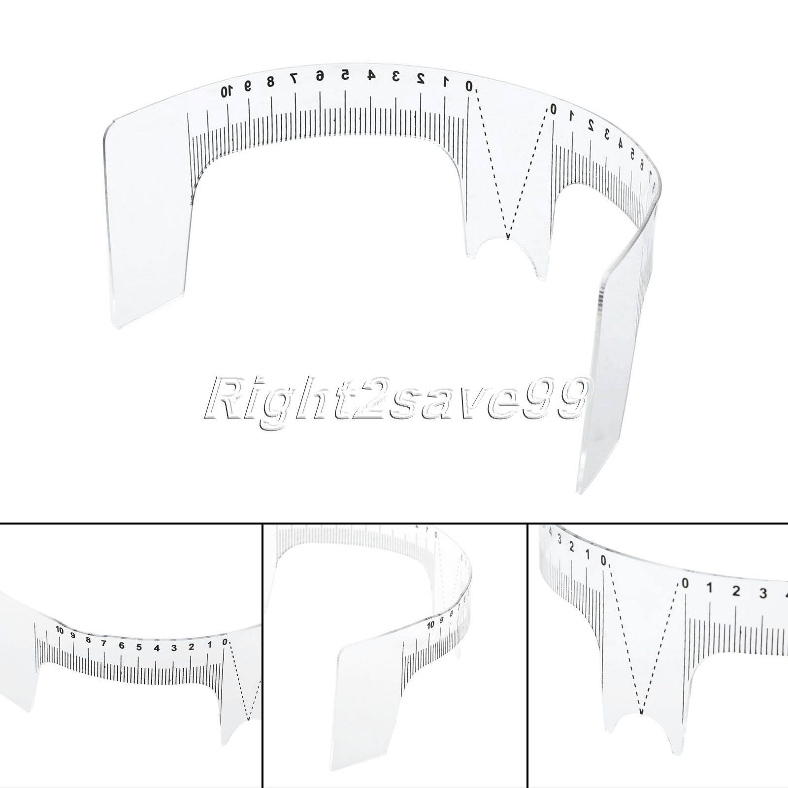 Eyebrow Grooming Stencil Shaper Ruler Measure Tool Makeup Reusable Eyebrow Ruler Tool Measures