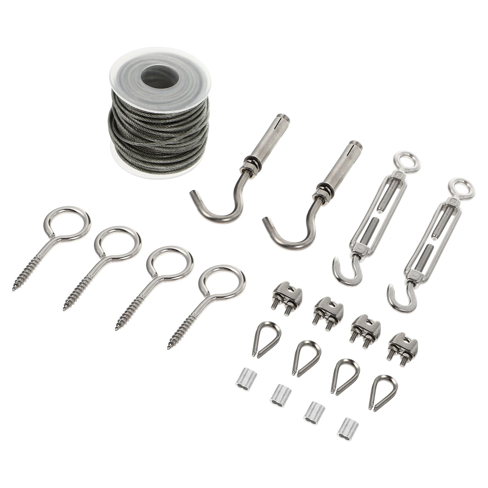 1 Set Practical Wire Rope Hanging Wire Kit Stainless Steel Rope Heavy Duty