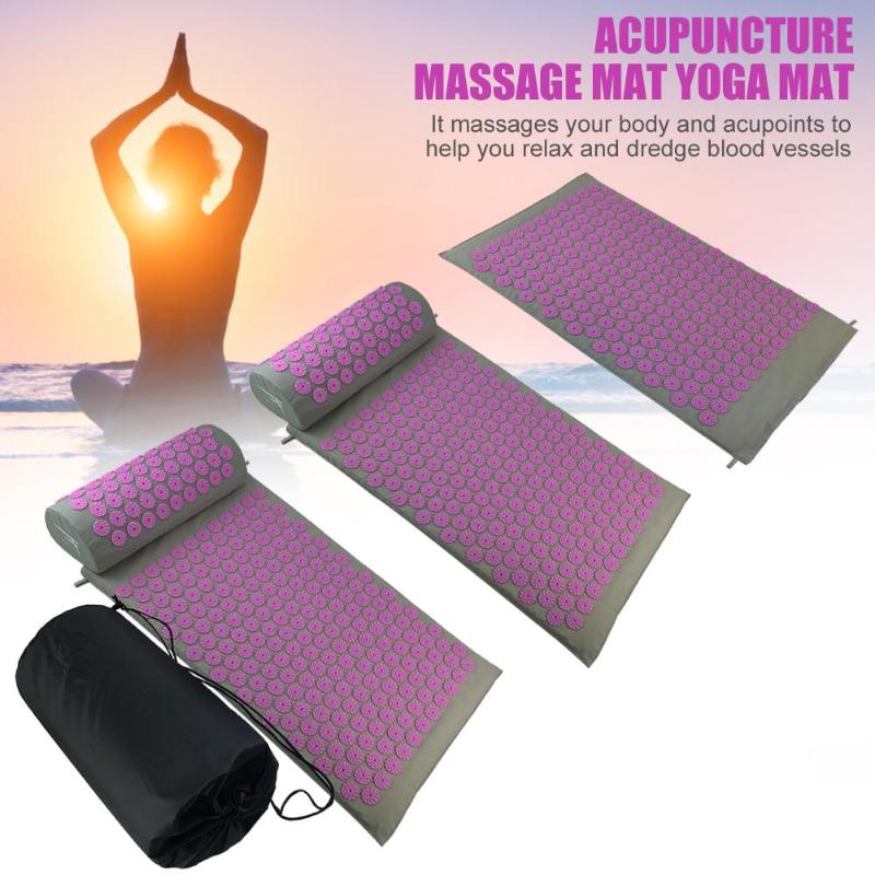 Massager Kussens Acupressuur Verlichten Rugpijn Spike Mat Massage Yoga Matten Yoga Mat Met Kussen Naald Massager
